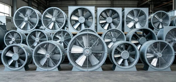Industrial Exhaust Fan -- high-airflow wall exhaust for factories and farms