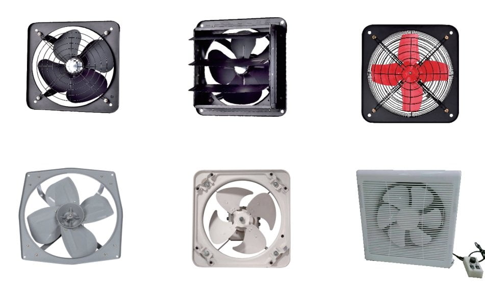 Industrial Exhaust Fans -- high-airflow wall-mounted exhaust fan for factory and warehouse ventilation