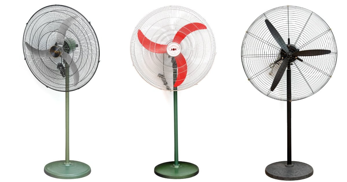 Industrial Pedestal Fans -- heavy-duty floor stand fans for factories and warehouses