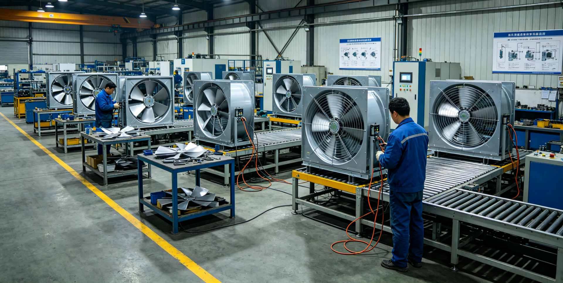 ANTONFANS industrial fan manufacturing facility -- OEM/ODM production line