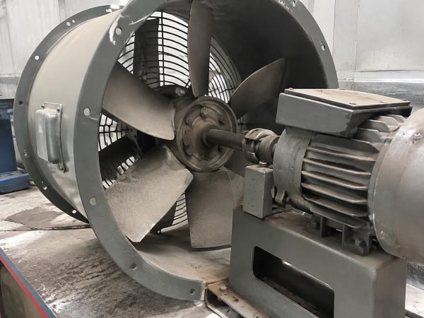 Parts of an Axial Flow Fan A diagram showing the key parts of an axial flow fan